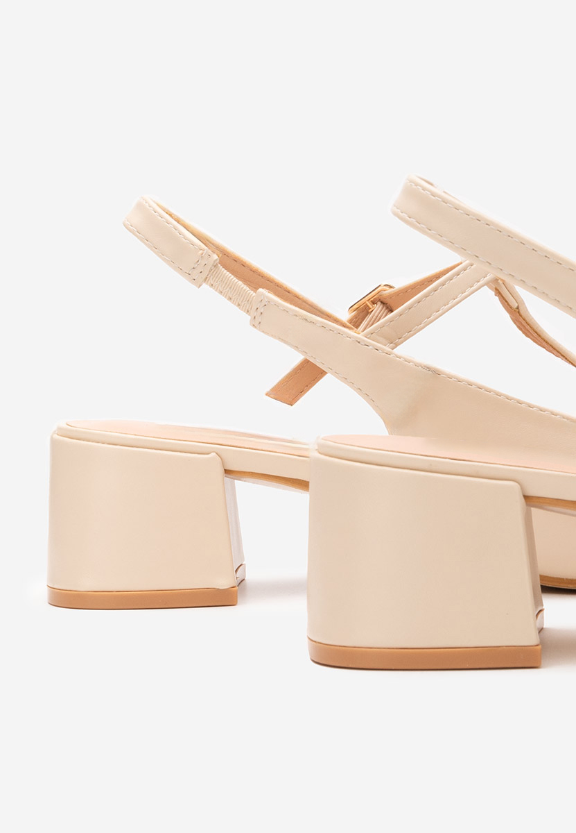 Décolleté tacco largo Beatrina V2 beige