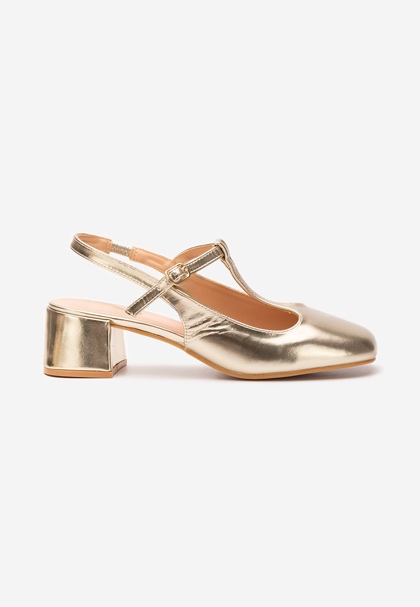 Décolleté tacco largo Beatrina V2 oro