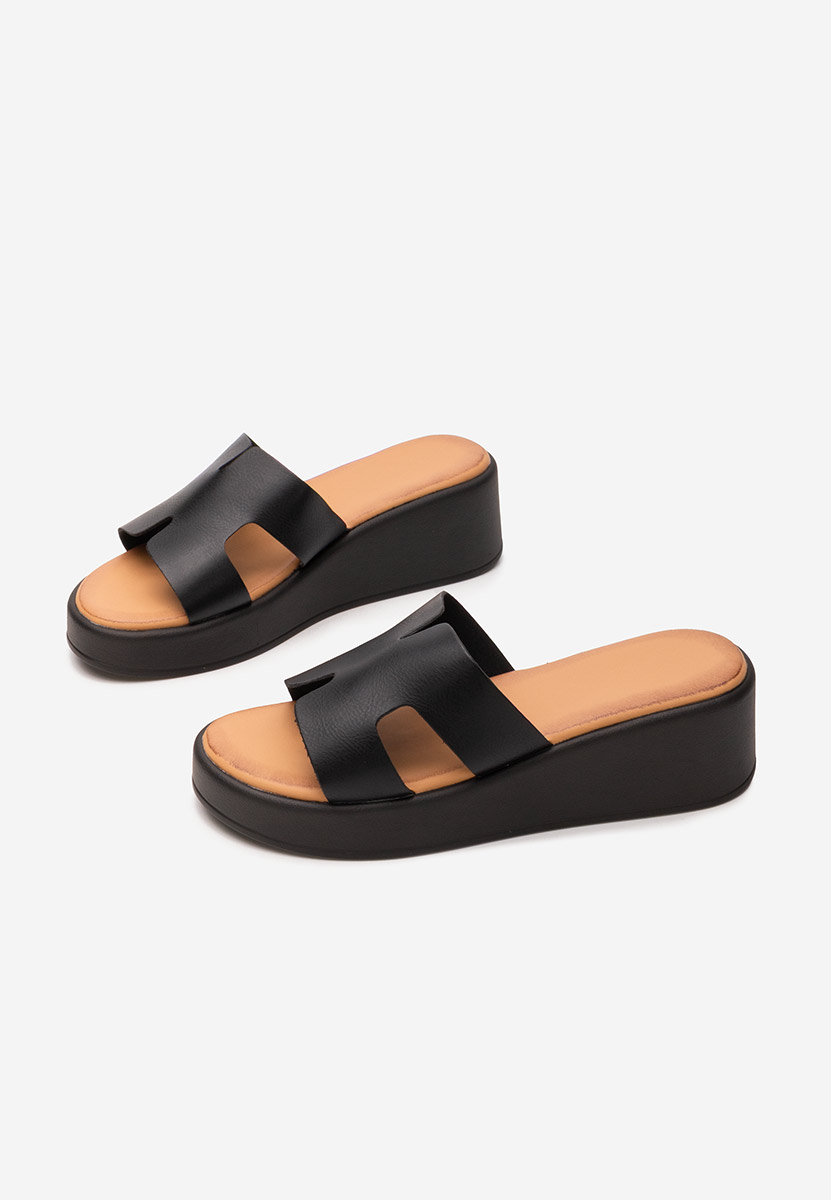Ciabatte platform Malynda nero