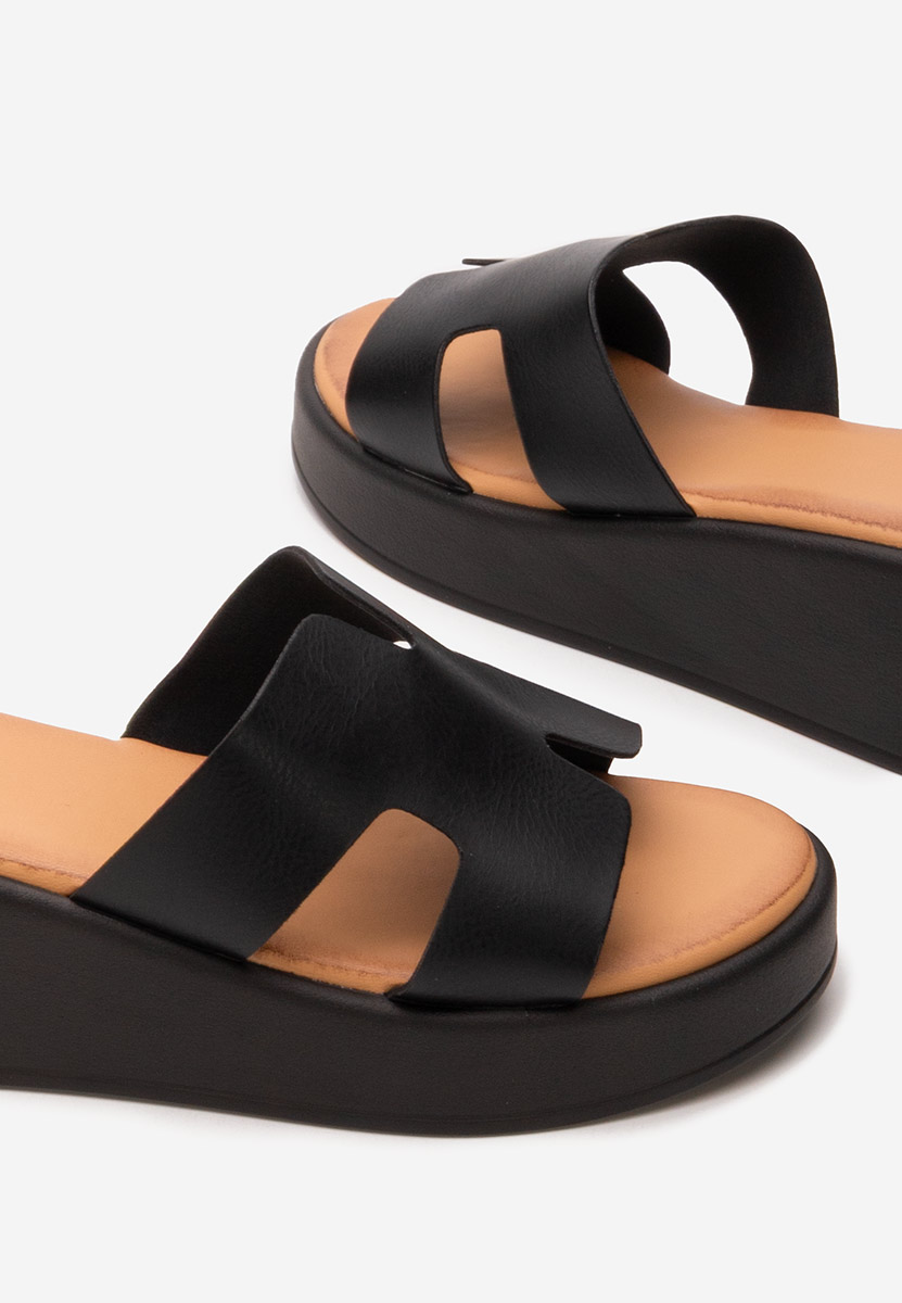 Ciabatte platform Malynda nero