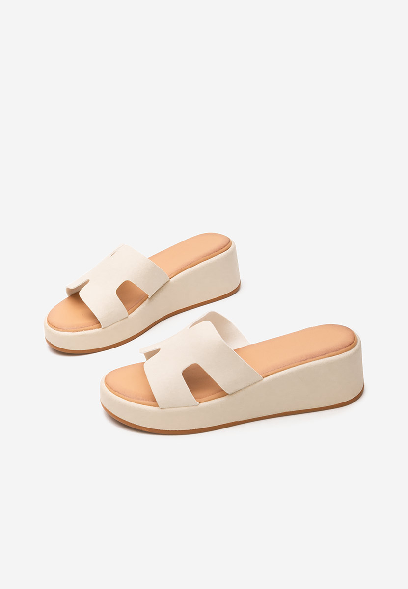 Ciabatte platform Malynda beige