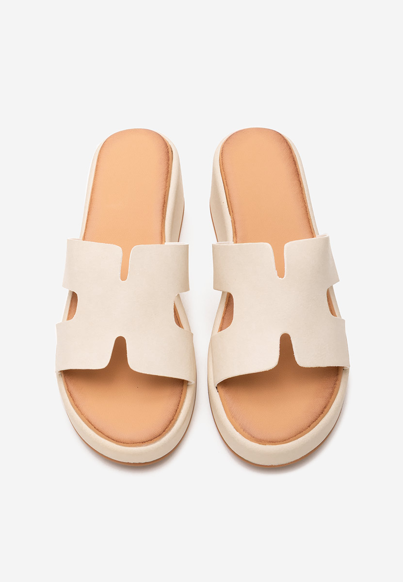 Ciabatte platform Malynda beige