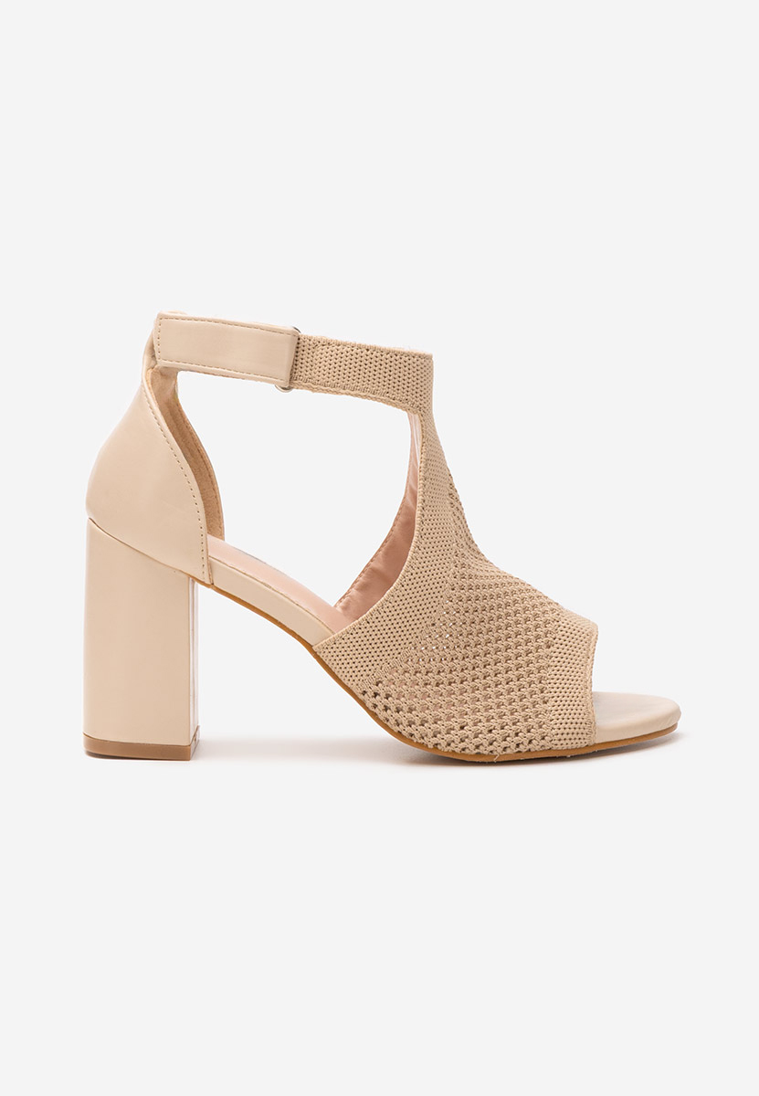 Sandali con tacco largo Oxiana beige