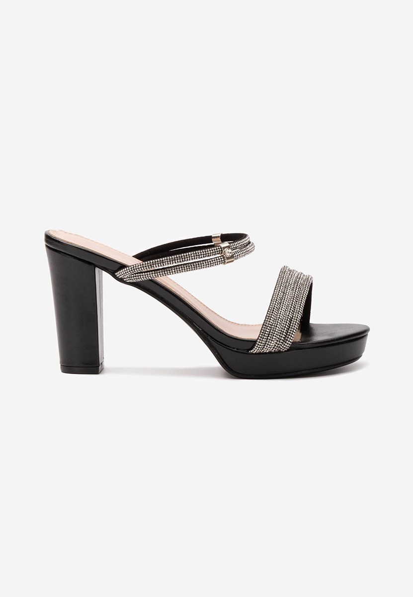 Sandali con tacco largo Charleen nero