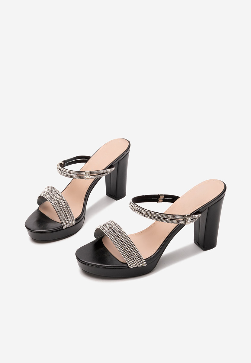 Sandali con tacco largo Charleen nero