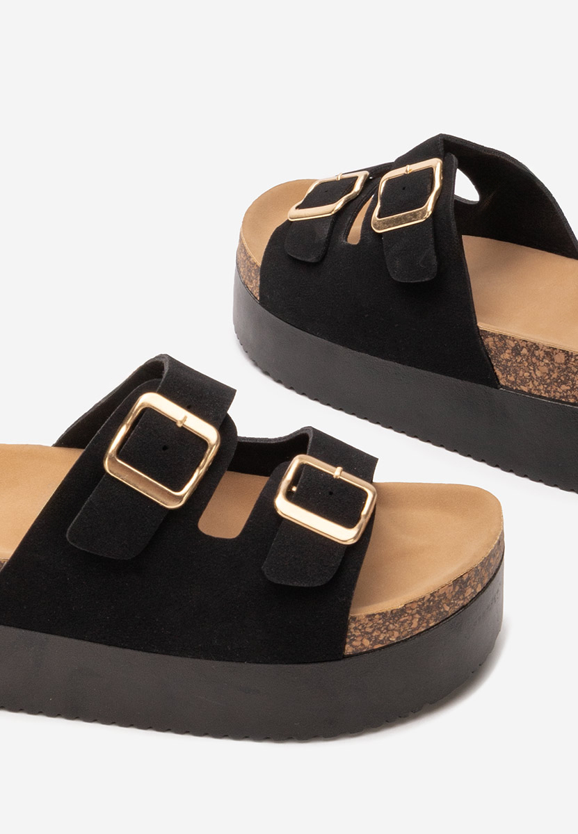 Ciabatte platform Edenia nero