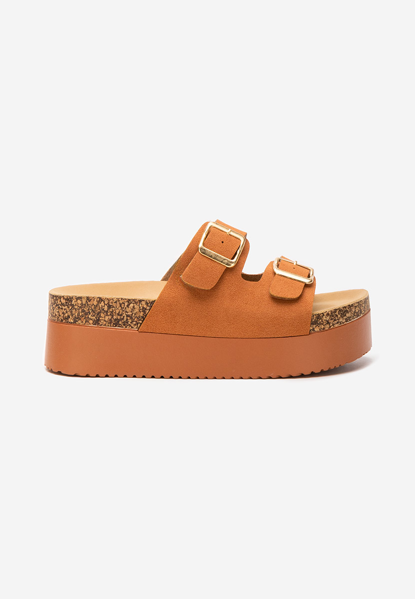 Ciabatte platform Edenia camel