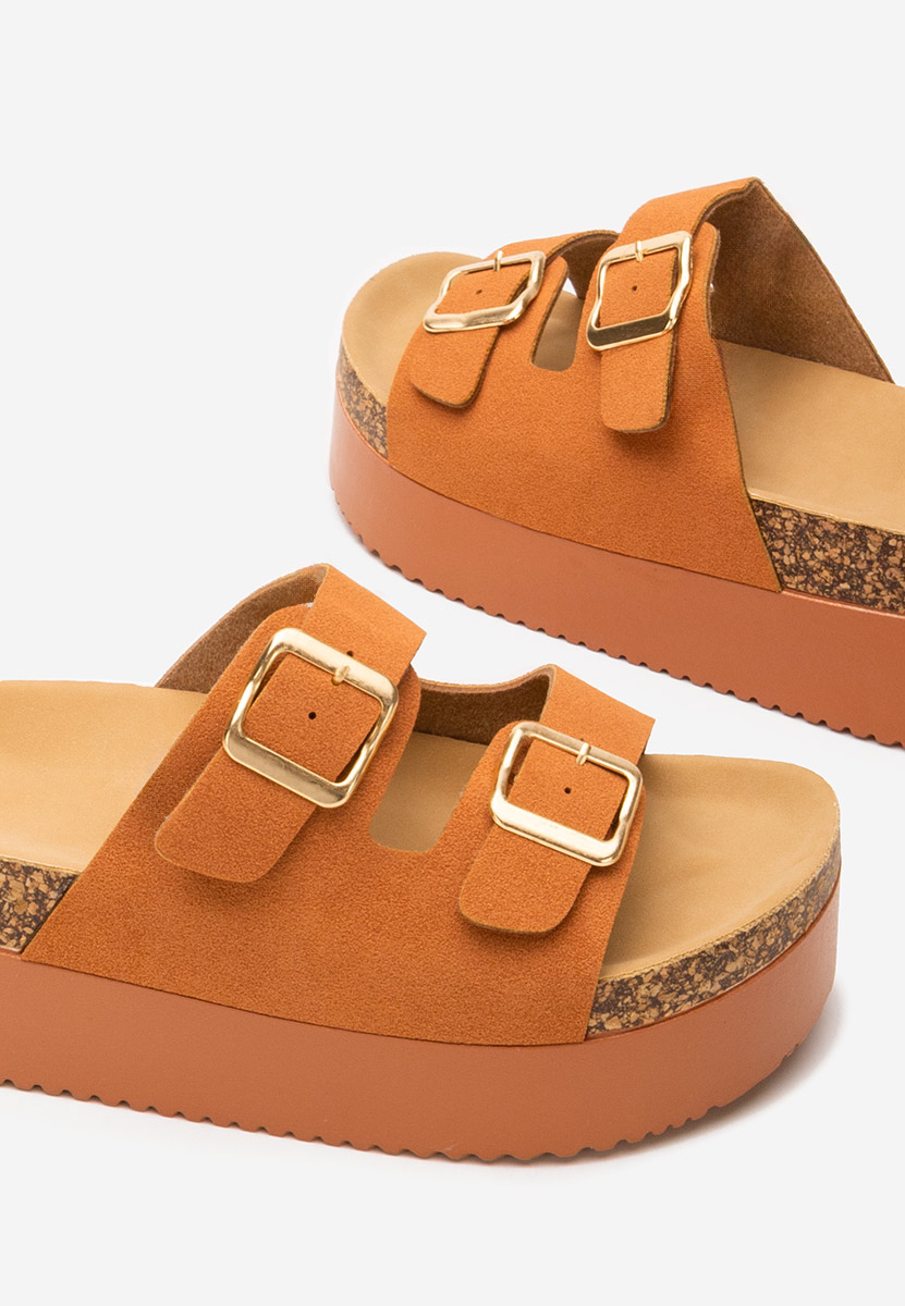 Ciabatte platform Edenia camel