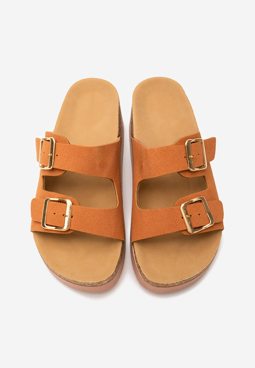 Ciabatte platform Edenia camel