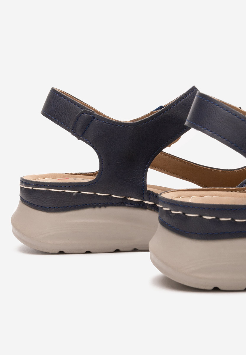 Sandali con plateau Shasta blu