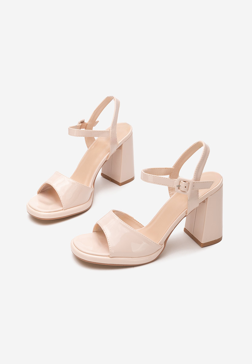 Sandali con tacco largo Sharil beige