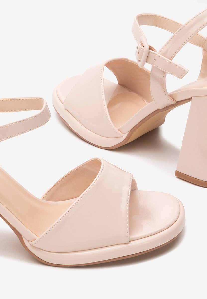 Sandali con tacco largo Sharil beige