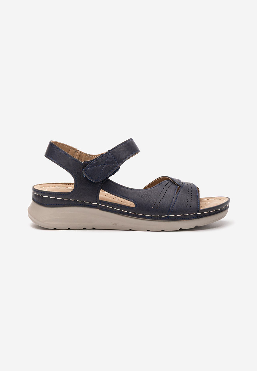 Sandali con plateau Shasta blu