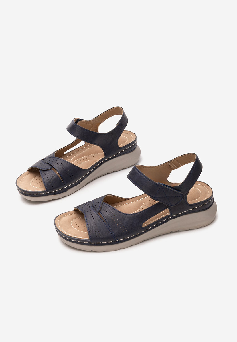 Sandali con plateau Shasta blu