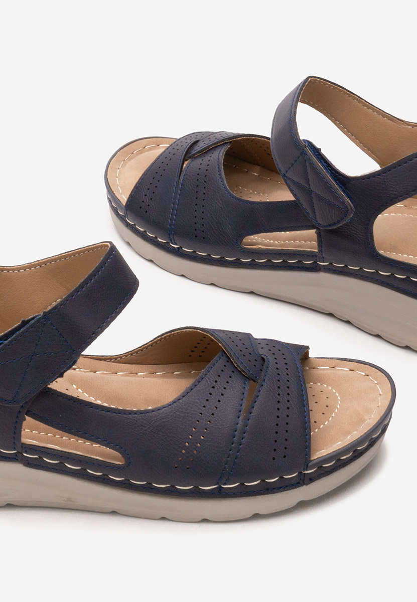 Sandali con plateau Shasta blu
