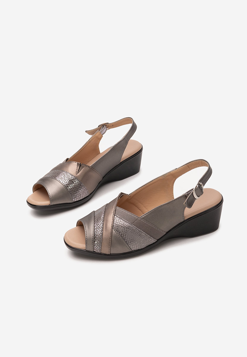 Sandali con suola ortopedica Nema grigio
