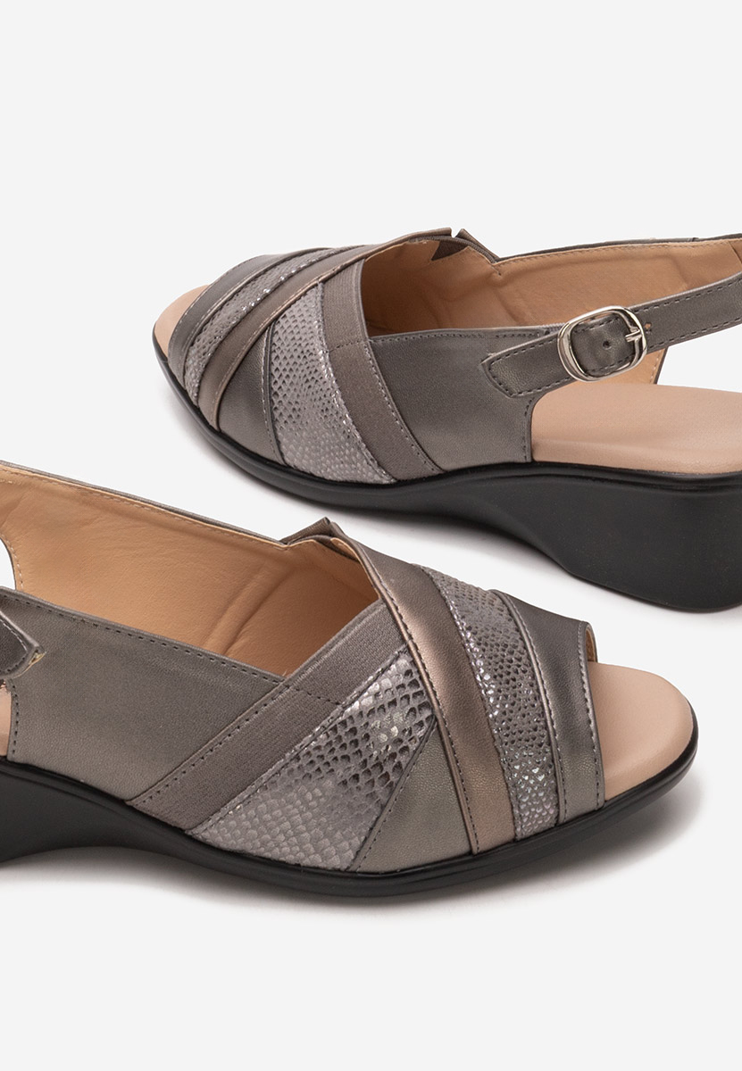 Sandali con suola ortopedica Nema grigio