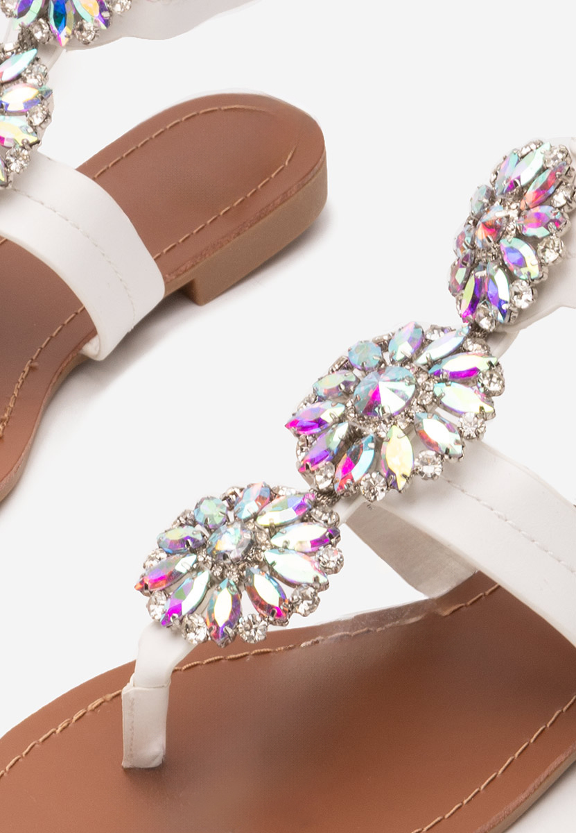 Sandali con lacci Riaza Bianchi