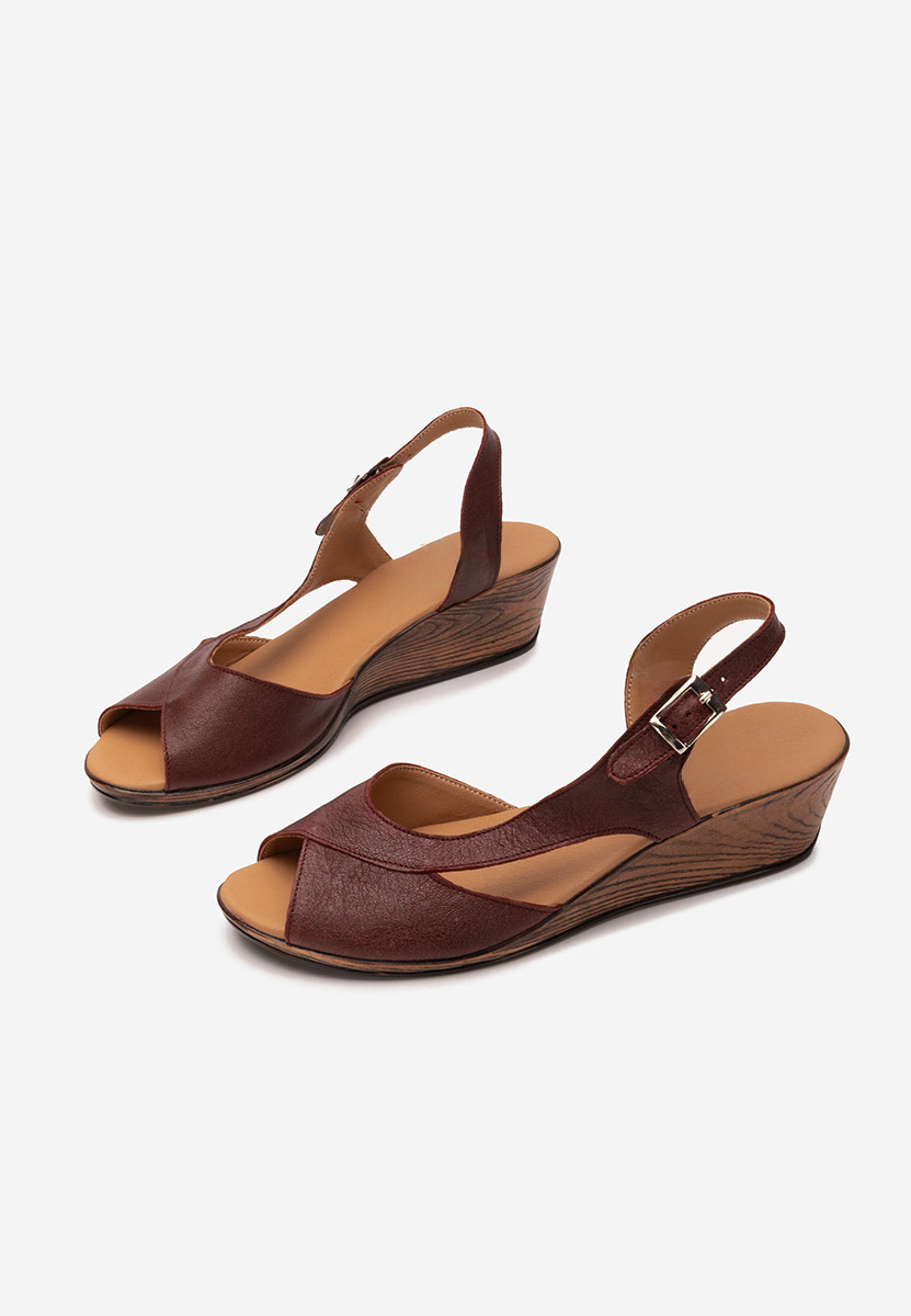 Sandali cuoio Rhonia Granata