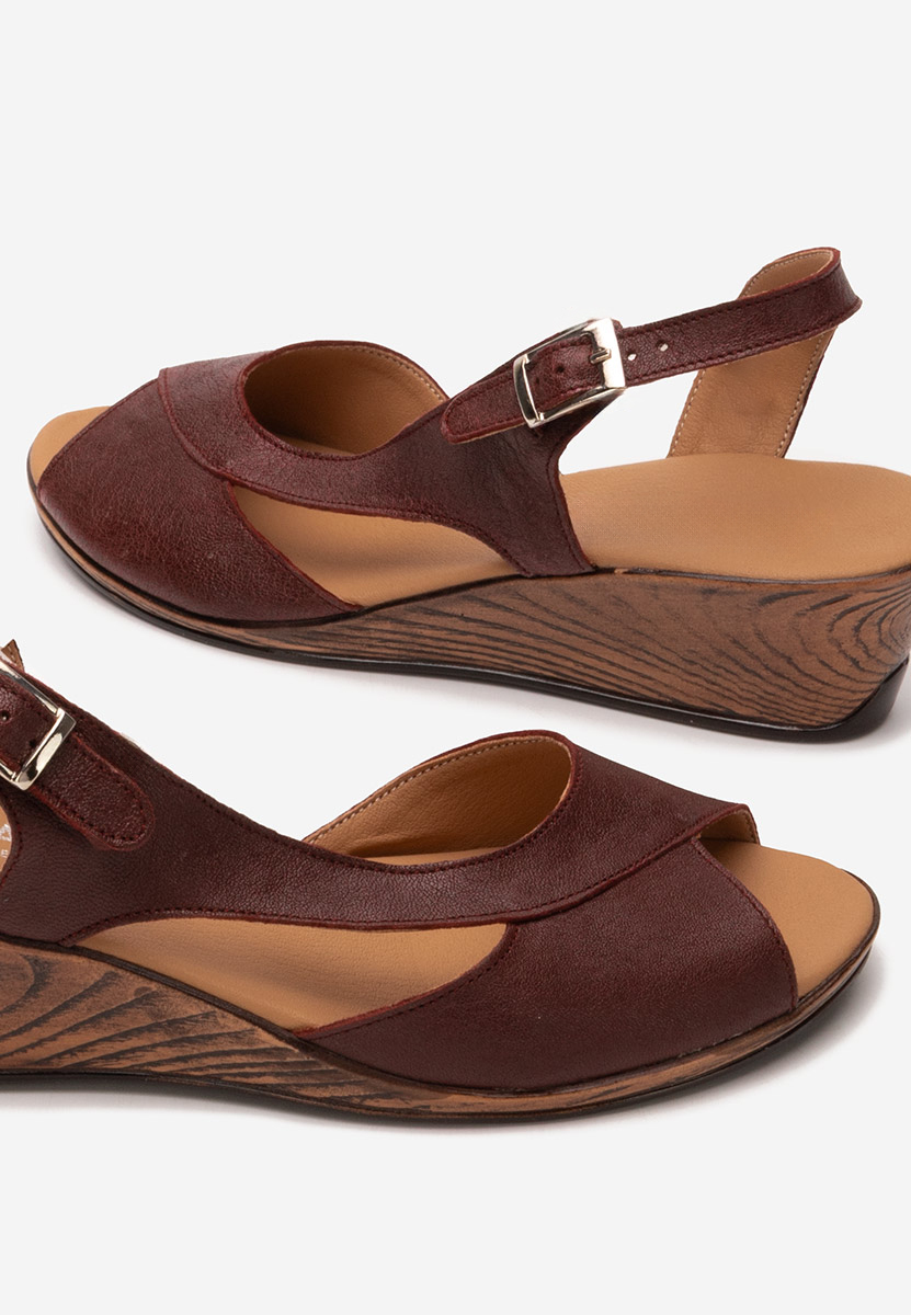 Sandali cuoio Rhonia Granata