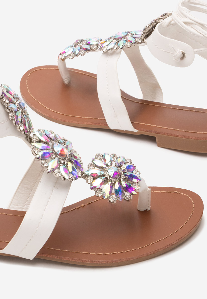 Sandali con lacci Riaza Bianchi