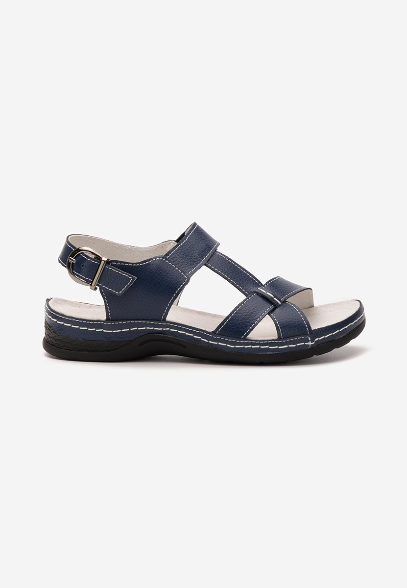 Sandali cuoio Zinna blu scuro