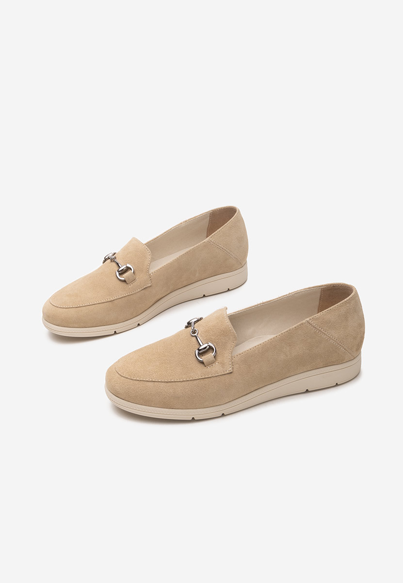 Mocassini donna pelle Elvia B V2 beige
