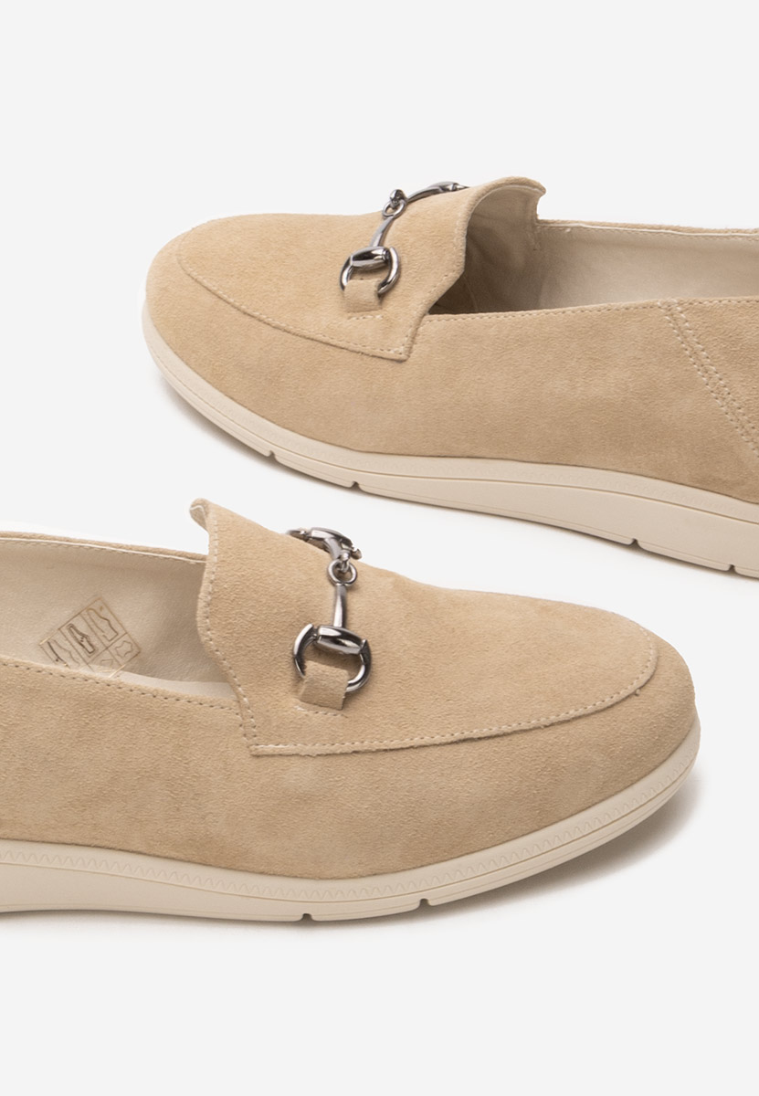 Mocassini donna pelle Elvia B V2 beige