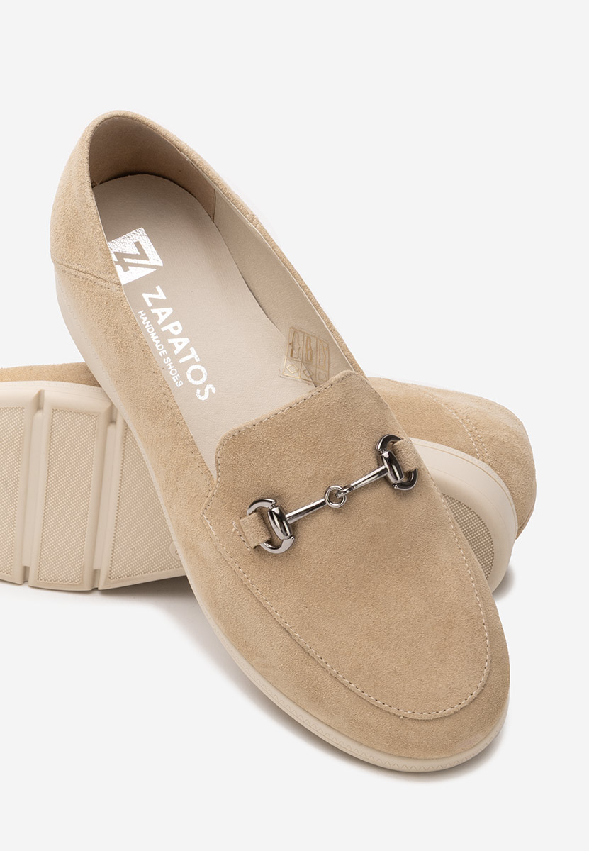 Mocassini donna pelle Elvia B V2 beige