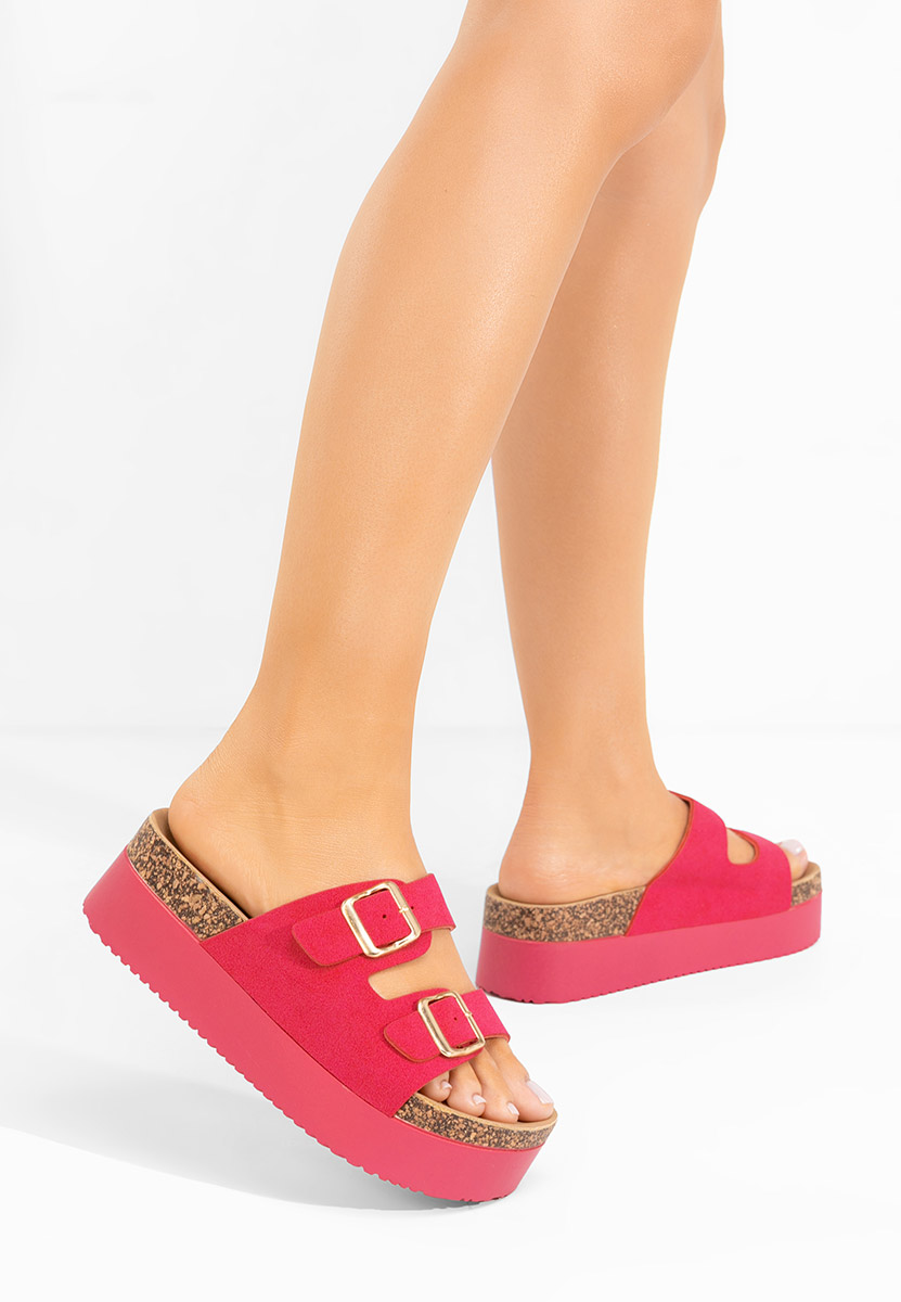 Ciabatte platform Edenia fucsia