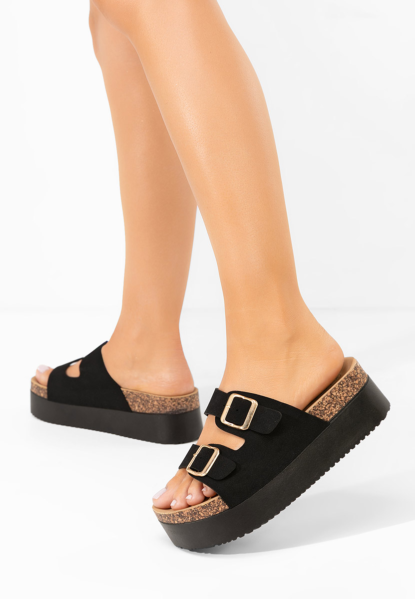 Ciabatte platform Edenia nero
