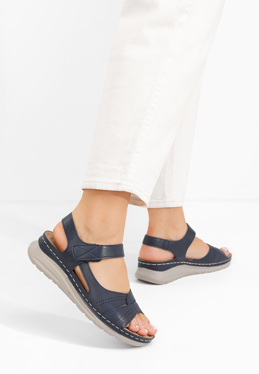 Sandali con plateau Shasta blu
