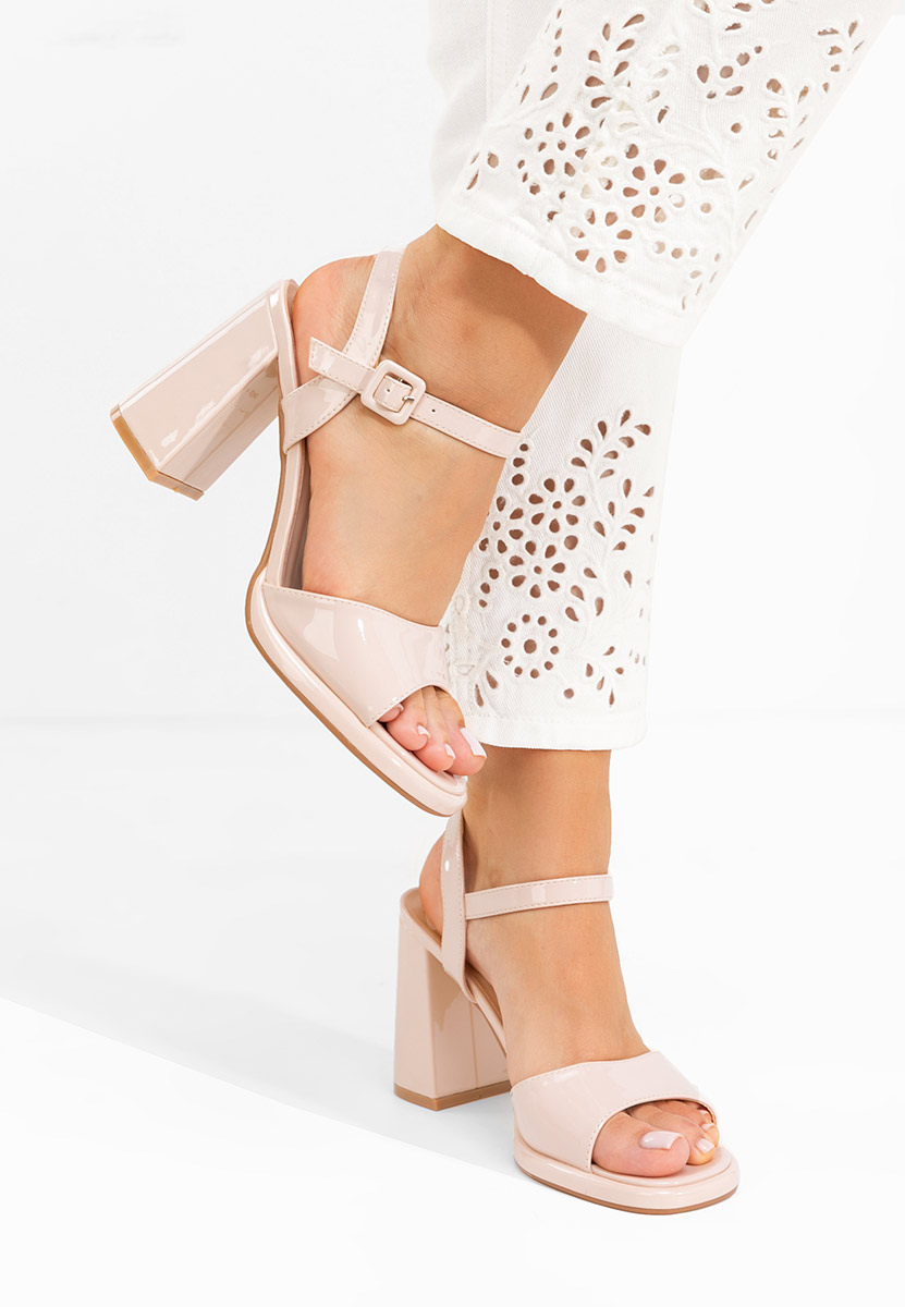 Sandali con tacco largo Sharil beige