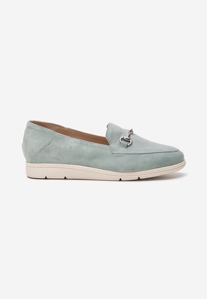 Mocassini donna pelle Elvia B V2 azzurro