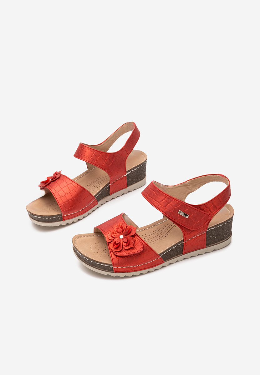 Sandali con suola ortopedica Eliasea rosso