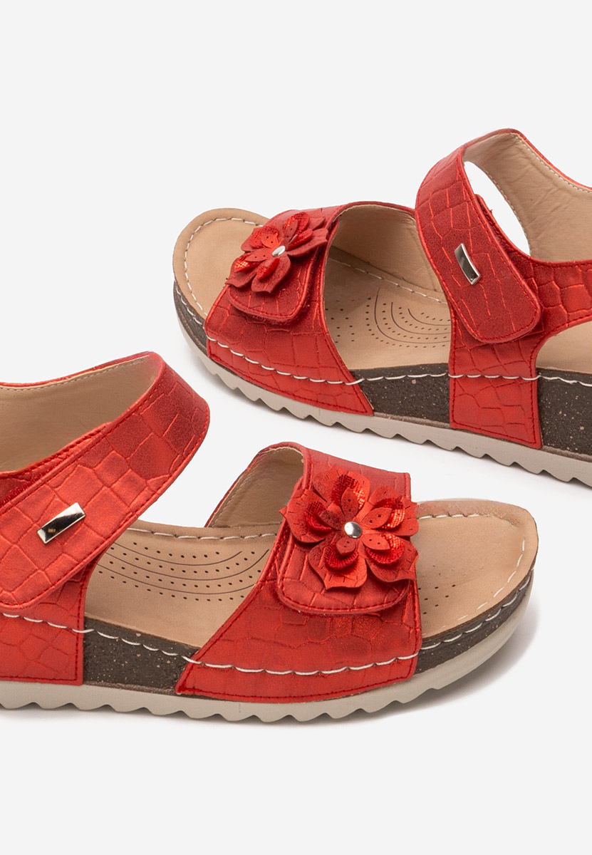 Sandali con suola ortopedica Eliasea rosso
