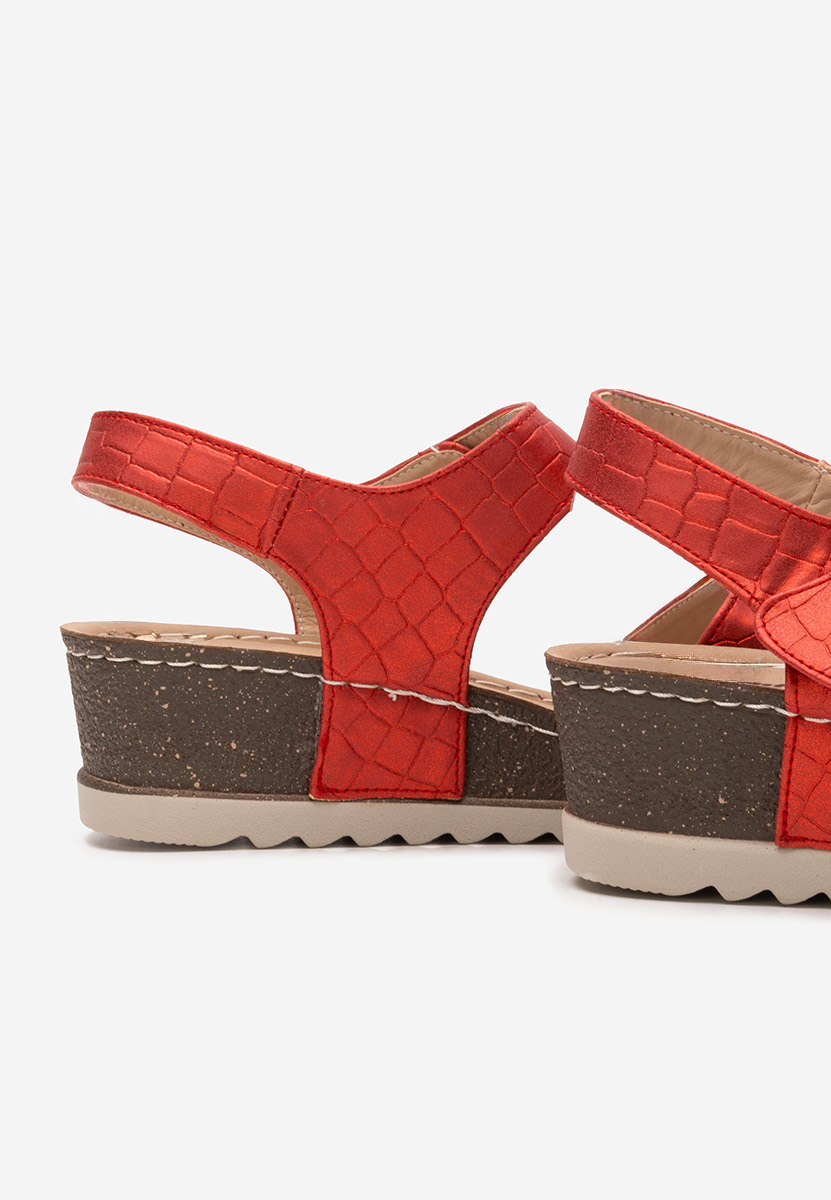 Sandali con suola ortopedica Eliasea rosso