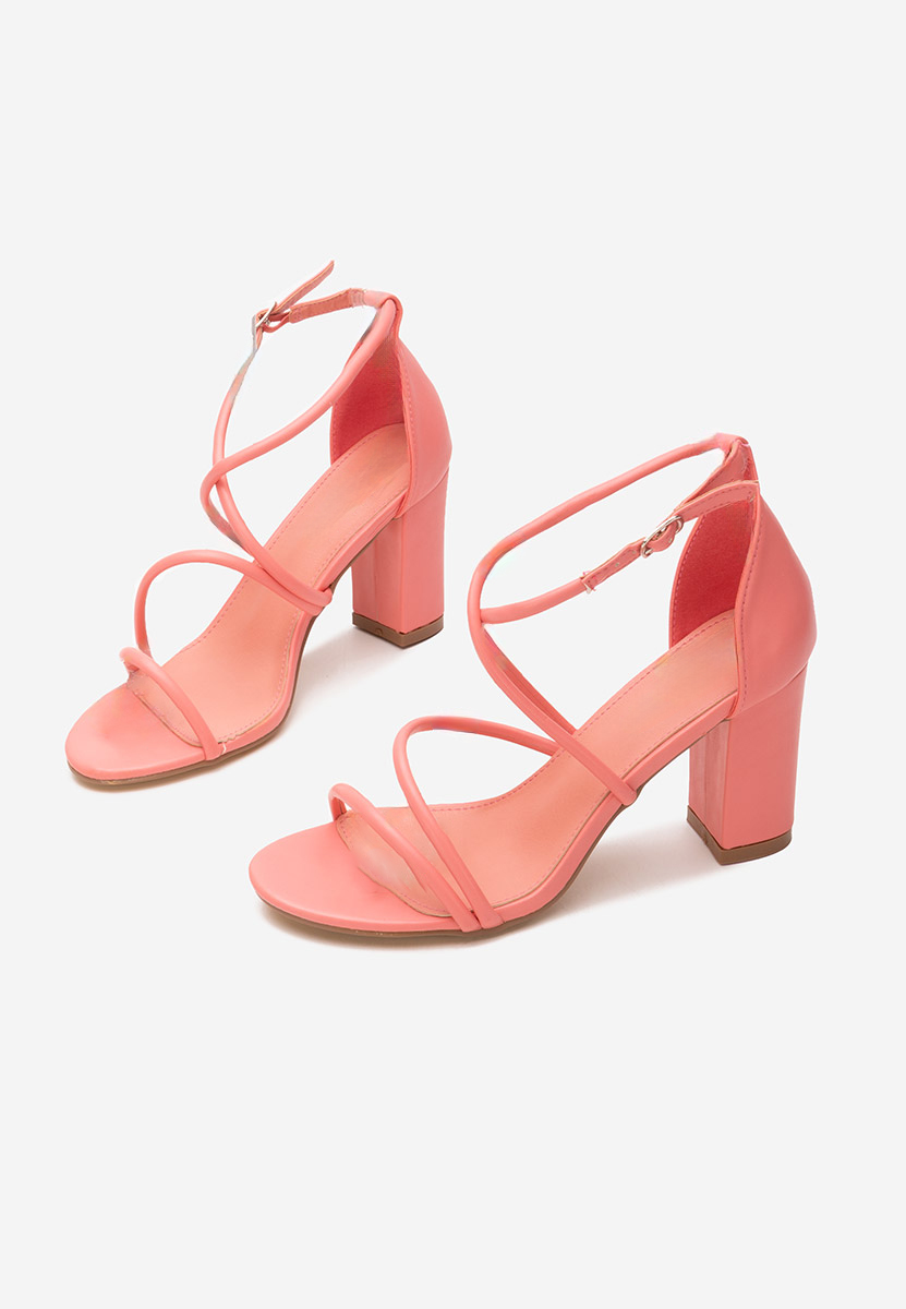 Sandali con tacco largo Zarila Rosa