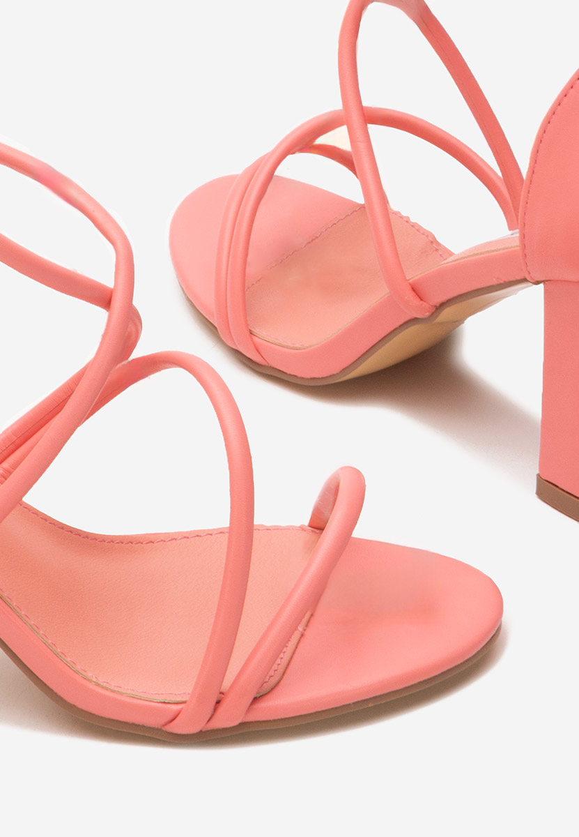 Sandali con tacco largo Zarila Rosa