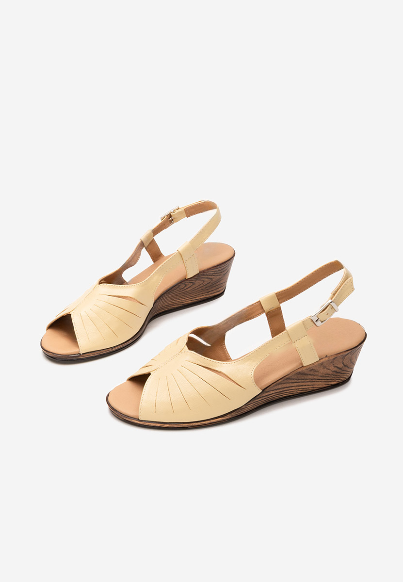 Sandali cuoio Lovara gialle