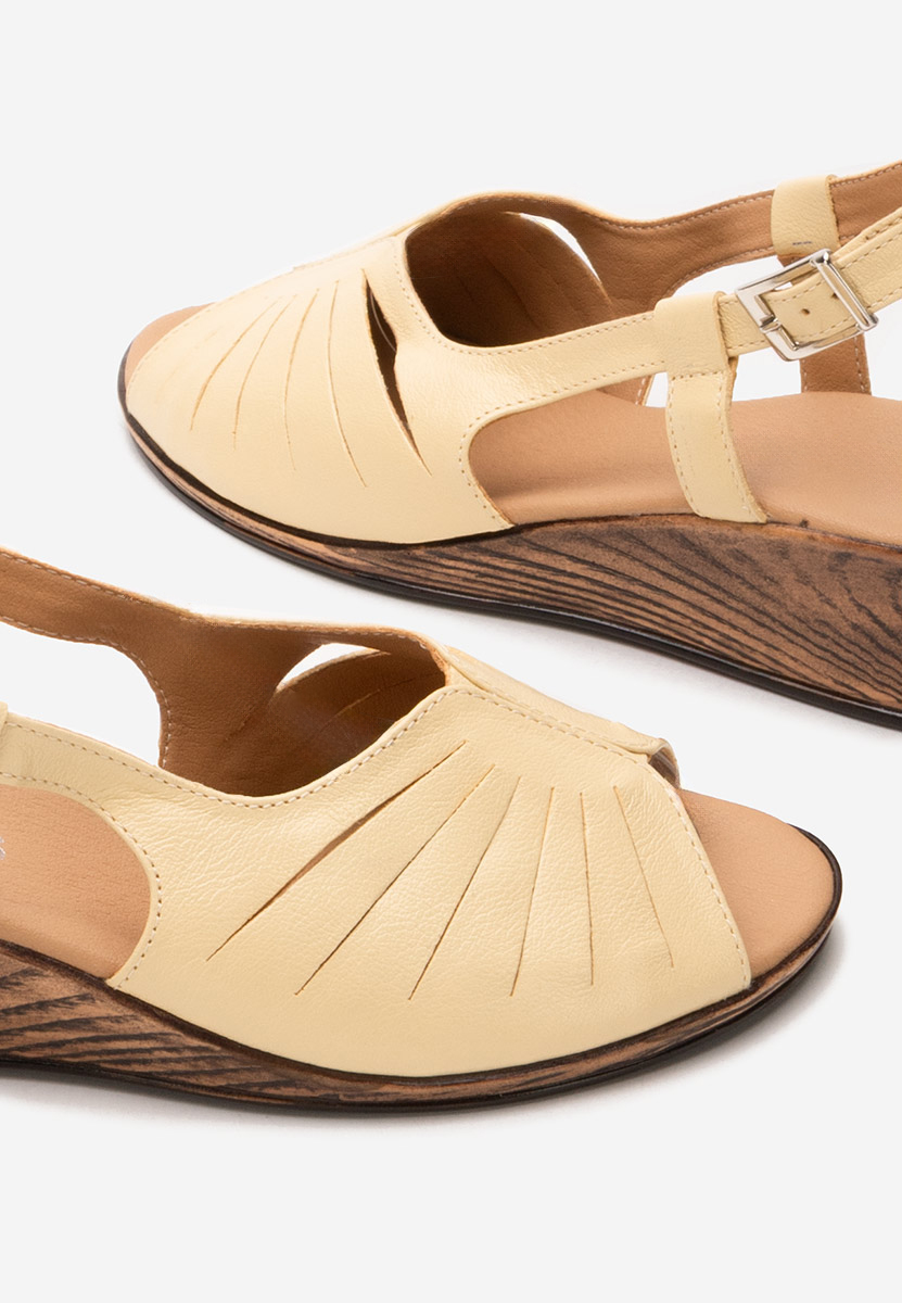 Sandali cuoio Lovara gialle