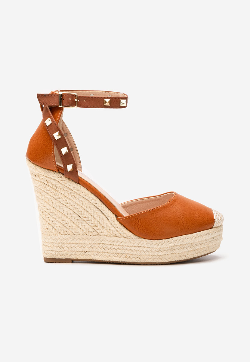 Sandali con zeppa Riviella Camel