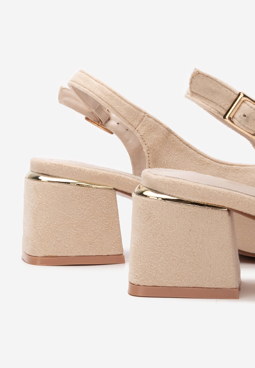 Sandali con tacco largo Amary V2 beige