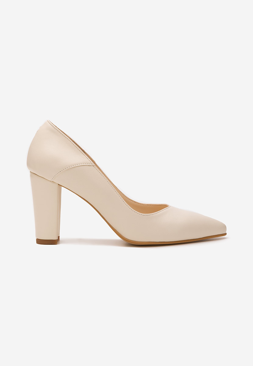 Décolleté tacco largo Beige Catania