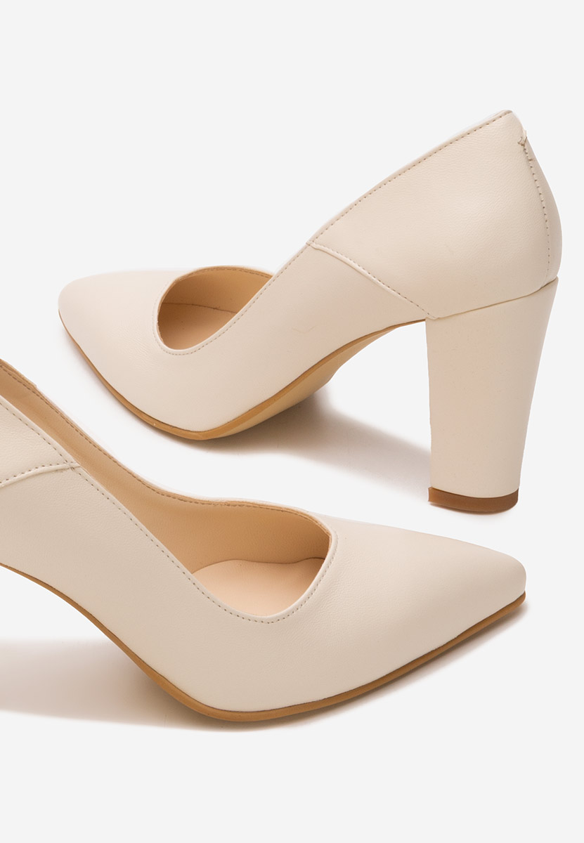 Décolleté tacco largo Beige Catania