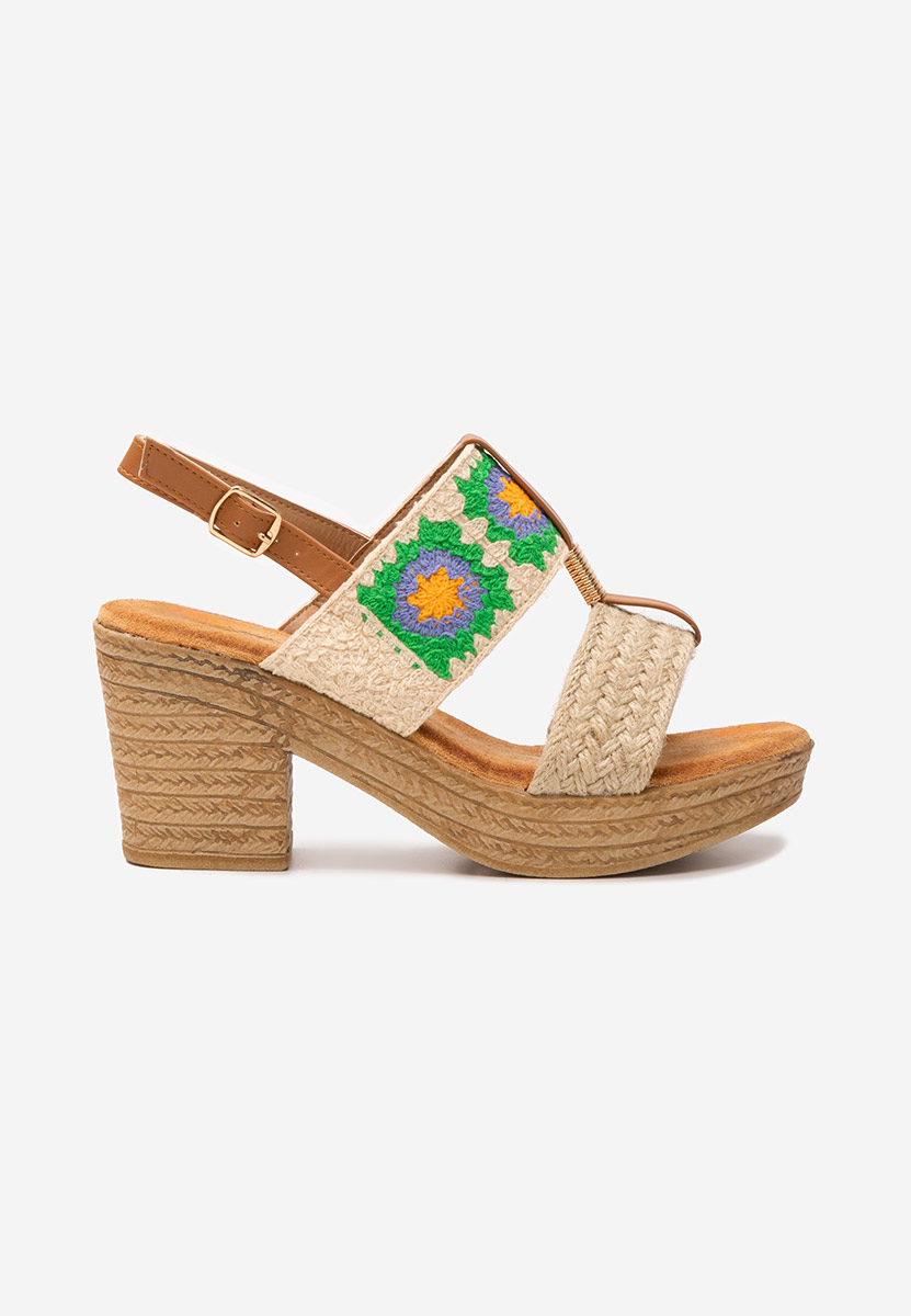 Sandali con plateau Zeina beige