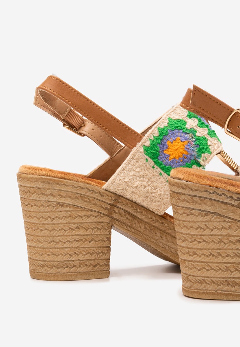 Sandali con plateau Zeina beige