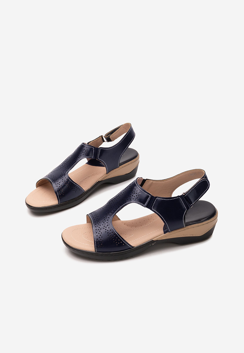 Sandali con plateau Irala blu scuro