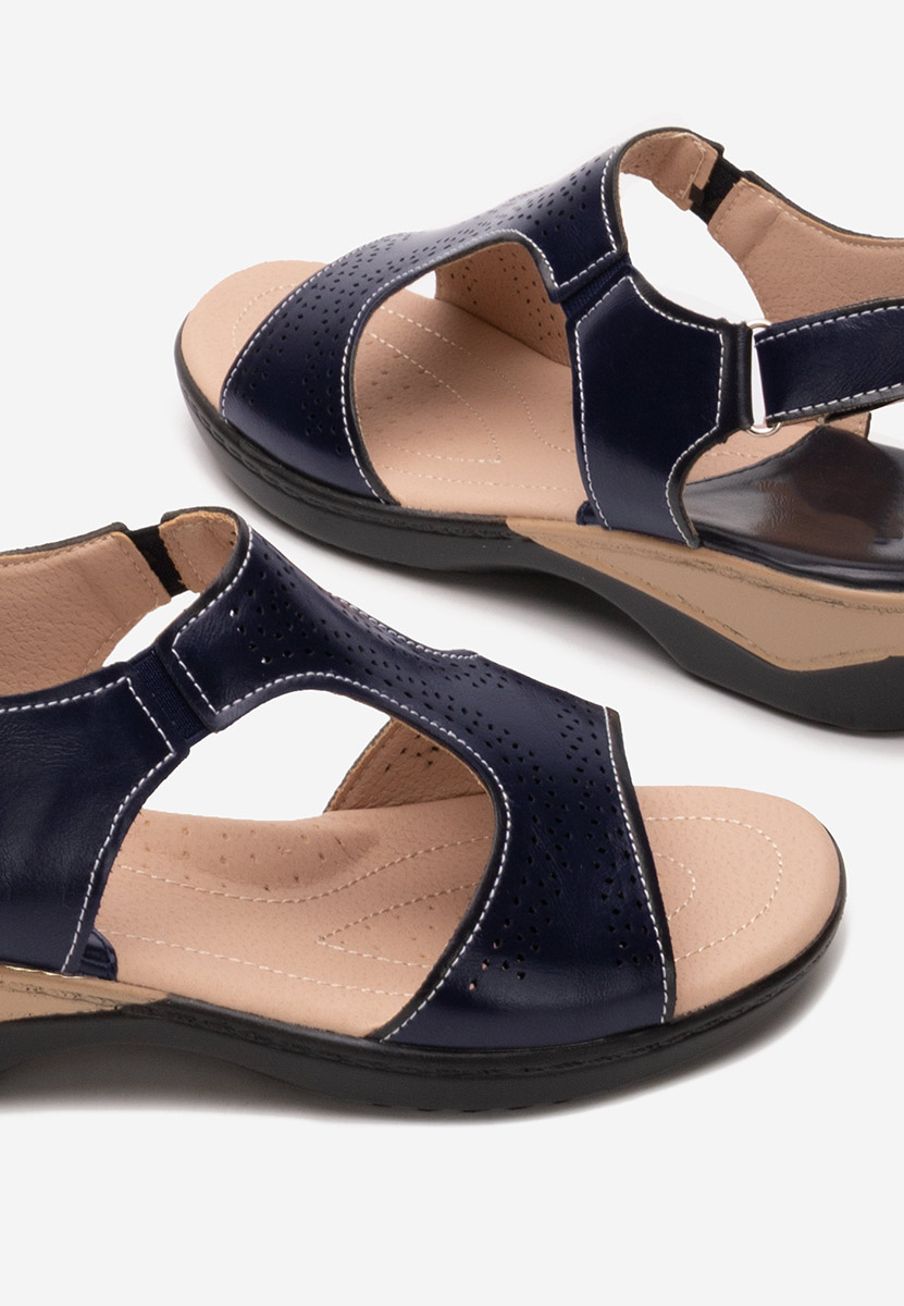 Sandali con plateau Irala blu scuro