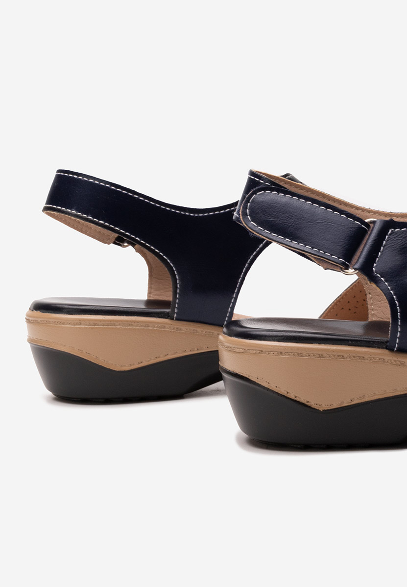 Sandali con plateau Irala blu scuro